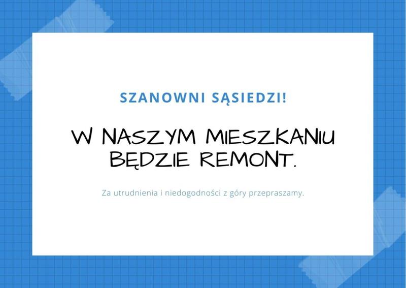 Informowanie sąsiadów o remoncie
