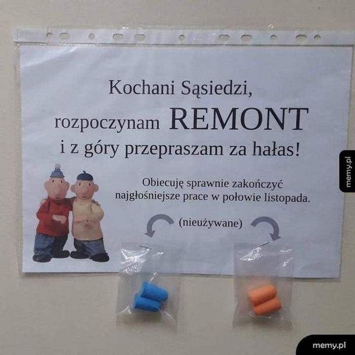 Komunikacja z sąsiadami przed remontem