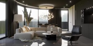 Jak stworzyć efektowną aranżację w salonie z nowoczesną ścianą i telewizorem?